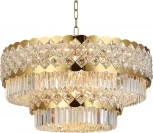 Подвесная люстра Newport 8300 8301/80 C gold polished (220V, хрусталь, на цепи)