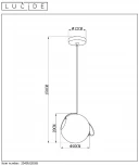 Подвесной светильник Lucide Jazzlynn 25405/20/65 (220V, на проводе, шар)