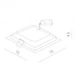 Встраиваемый точечный светильник Arte Lamp Riflessione A7412PL-1WH