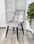 Стул CHIC BLUVEL-03 светло-серый / черный каркас M-City 628M03690