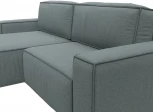 Диван угловой Прага классик левый угол (Серый/Рогожка) Лига Диванов арт.124835L