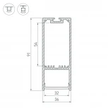 Профиль SL-LINE-3691-2000 ANOD (Алюминий) 019302 Arlight SL-LINE
