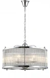 Подвесная люстра Crystal Lux Tadeo SP6 D600 CHROME/TRANSPARENTE (220V, на цепи, круглые)