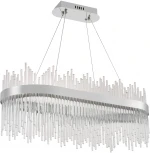 Подвесная люстра с таймером Natali Kovaltseva Smart Нимбы LED LAMPS 81265 (220V, хрусталь, пульт управления, управление смартфоном, на тросе)