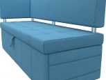 Диван кухонный прямой Стоун с углом левый (Голубой/Рогожка) Лига Диванов арт.123208L