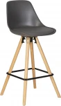 Стул полубарный RONNI (ножки светлый бук, тёмно-серый (GR-04))