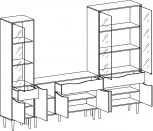 Композиция Like 3 ОГОГО (арт.344448), (ЛДСП/Коричневый)