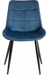 Обеденный стул Tetchair ABRUZZO (Металл,Вельвет/Синий,Черный ) 19235