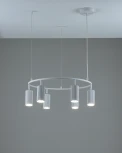 Подвесная люстра кольцо Moderli Cora V11602-6P (220V, на тросе, кольцо)