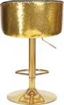 Стул барный DOBRIN DARCY GOLD SHINY (черный велюр с золотыми пайетками) 5025_GoldBase_Shiny-LM SHINY, цвет сиденья черный пайетками, основания золото