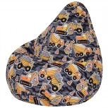 Кресло мешок Dreambag Груша Стройка (2XL, Классический) 5031931