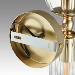 Бра Lumion Kassia 6586/2W золото/прозрачный, металл/стекло E14 2*40W 220V