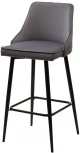 Барный стул ПАРКЕР H-14 Серый, велюр / черный каркас, поворот.360 град., M-City 688M05128