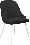 Стул 256 микровелюр К21 черный, ножки белые Dikline 00-00060800