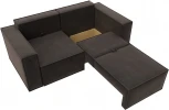 Диван прямой Куба мини (Коричневый/Велюр) Лига Диванов арт.121874