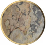 Настенно-потолочный светильник Odeon Light Bergi 5079/40L зол/серо-бежевый/металл/натур.камень/акрил с переключ.цветов.темпер. LED 40W 3000К/4000K/6000K (220V, круглые)