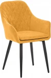 Стул с подлокотниками Leset Слим, каркас Черный, велюр Горчица Leset (Велюр) арт.2500000185953