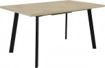 Стол Аврора Осло 140, Дуб Сильверджек Ореховый, Чёрный