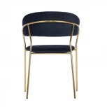 Стул Turin бирюзовый с золотыми ножками