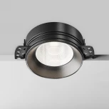 Точечный светильник под гипсокартон встраиваемый Maytoni Flint DL101-GU10-TRS-B (220V, круглые, IP44)