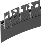 Профиль PLINTUS-FANTOM-BENT-H35-SIDE-2000 BLACK (Arlight, Алюминий) 043676