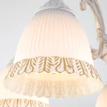 Потолочная люстра на штанге Eurosvet Campina 60107/5 белый с золотом (220V)