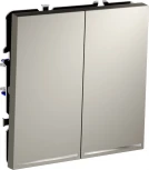 Проходной переключатель двухклавишный с подсветкой (кашемир) Voltum S70 VLS020403