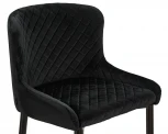 Стул полубарный CHRISTIAN'65 (черные ножки, черный велюр (V108-77))