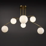 Потолочная люстра на штанге Freya Hanger FR5443CL-06BS (220V, шарики)