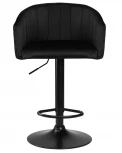 Стул барный DOBRIN DARCY BLACK (черный велюр (1922-21)) 5025_BlackBase-LM BLACK, цвет сиденья черный (1922-21), основания черное
