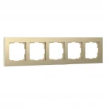 Рамка на 5 постов (шампань алюминий) W0051711 (a052316)