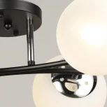 Потолочная люстра на штанге Reluce 02318-0.3-04 BK+CH (220V, шар)