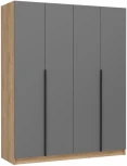Шкаф Широн 1600 (Широн 1600 графит серый / дуб крафт золото) Woodville арт.586597