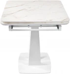 Стол Bradex Home Vito раскладной 120-184x80x75см, керамогранит белый мрамор, белый (RF 0483)