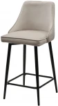 Полубарный стул ПАРКЕР H-06 Бежевый, велюр / черный каркас, поворот.360 град., M-City 688M05130