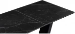 Стол на тумбе Woodville Иматра 140х80х76 черный мрамор / черный кварц 532383