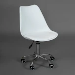 Офисное кресло TULIP (mod.106) белый/хром (металл/пластик/PU)