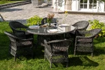 "Эспрессо–150 S" обеденная группа плетеная, цвет графит 4SIS арт.УТ-00007676