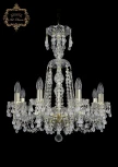Подвесная люстра Art Classic 11.24 11.24.8.200.XL-64.Gd.V0300 (220V, хрусталь, на цепи, подсвечник, свеча)
