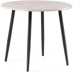 Деревянный стол Woodville Абилин 90х76 мрамор светло-серый / черный матовый 507215