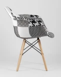 Кресло Stool Group Eames DSW пэчворк черно-белое УТ000002350