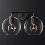 Бра Rh Utilitaire Globe Shade Double Sconce Black ImperiumLoft 44,54 (123272-22) (220V, шар)
