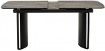Стол RASMUS 160 KL-80 Серый мрамор, итальянская керамика / черный каркас М-City