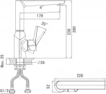 Смеситель D&K Mosel Rhein DA1262401 для кухонной мойки