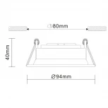 Встраиваемый точечный светильник ST Luce Misura ST208.508.01