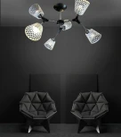 Потолочная люстра на штанге Wedo Light Deyzi WD3565/6C-BK-CR-WT