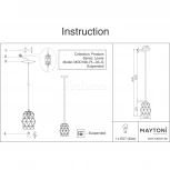 Подвесной светильник Maytoni Louvre MOD199-PL-03-G