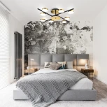 Потолочная люстра на штанге Escada Alcor 10266/8LED (220V, пульт управления, круглые)