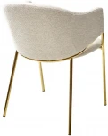 Стул DILL TRF-11 светло-бежевый, ткань/ золотой каркас М-City