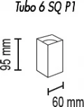 Точечный накладной светильник TopDecor Tubo Tubo6 SQ P1 28